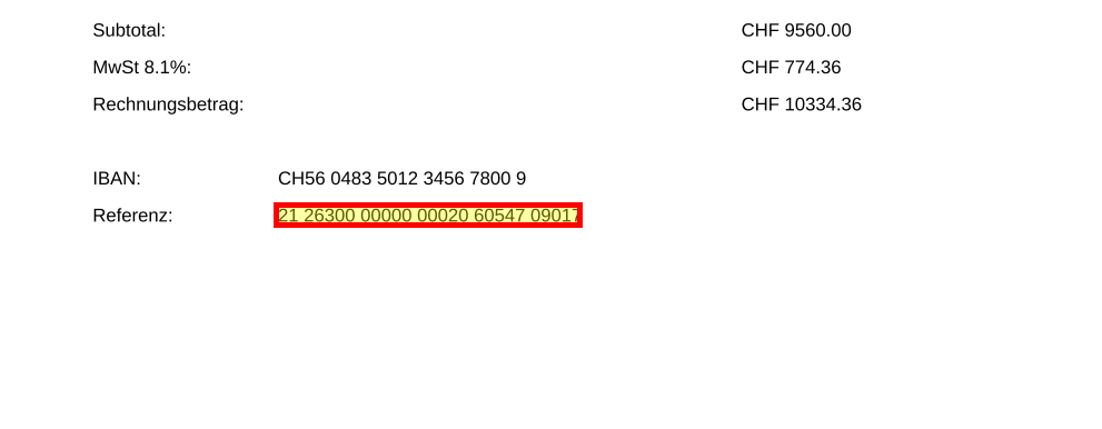 Bildausschnitt Referenznummer